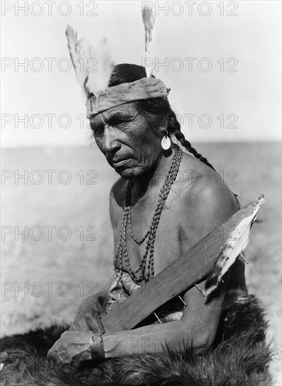 Fat Horse with insignia of a Blackfoot soldier, c1927. Creator: Edward Sheriff Curtis.