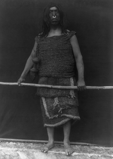 Nakoaktok warrior, c1914. Creator: Edward Sheriff Curtis.