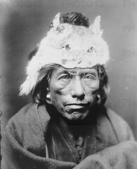 Lynx cap, c1905. Creator: Edward Sheriff Curtis.