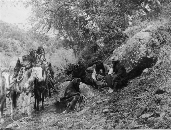 Story telling, c1906. Creator: Edward Sheriff Curtis.