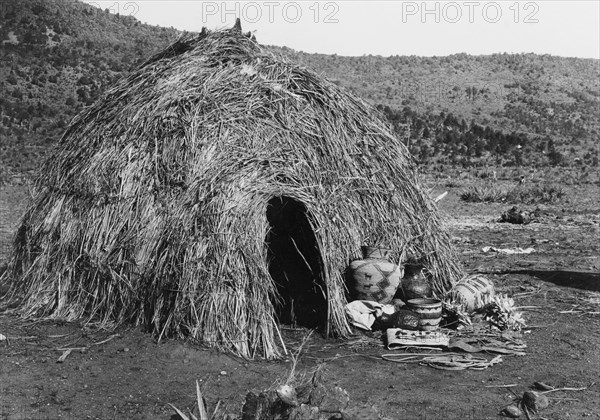 Apache Wickiup(?), c1903. Creator: Edward Sheriff Curtis.