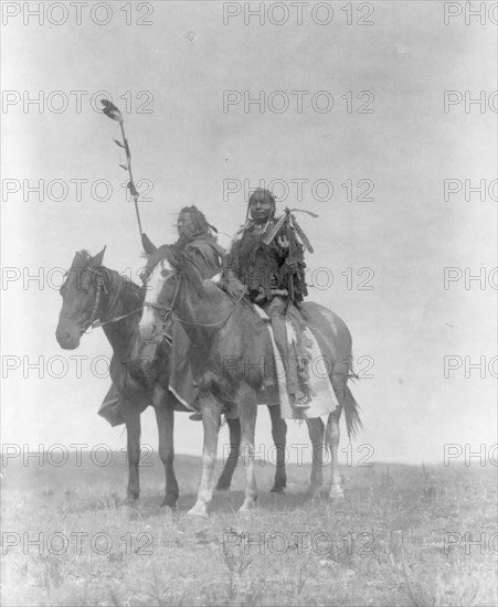 Atsina chiefs, c1908. Creator: Edward Sheriff Curtis.