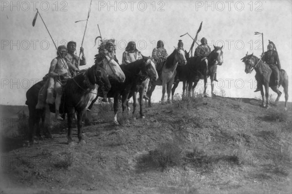 Watching for the signal, c1908. Creator: Edward Sheriff Curtis.