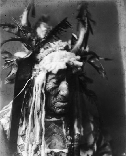 Lean Wolf-Hidatsa, c1908. Creator: Edward Sheriff Curtis.