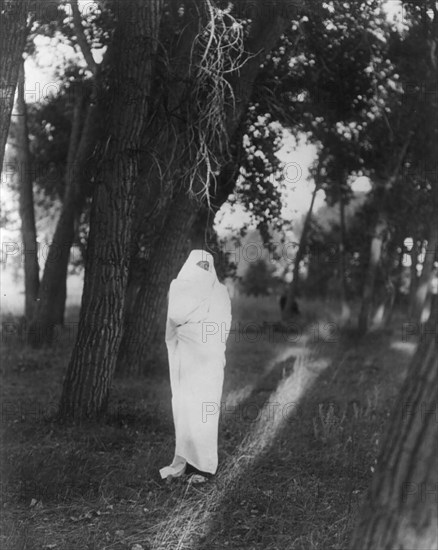 Waiting in the forest-Cheyenne, c1910. Creator: Edward Sheriff Curtis.