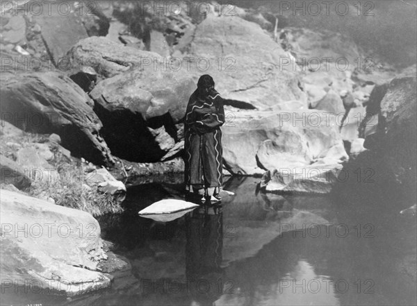 Nature's mirror-Navaho, 1904, c1904. Creator: Edward Sheriff Curtis.