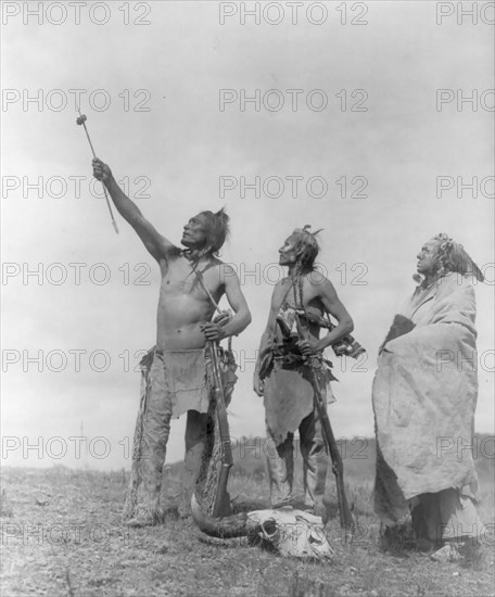 The Oath-Apsaroke, c1908. Creator: Edward Sheriff Curtis.