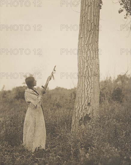 Offering the pipe, 1908. Creator: Edward Sheriff Curtis.