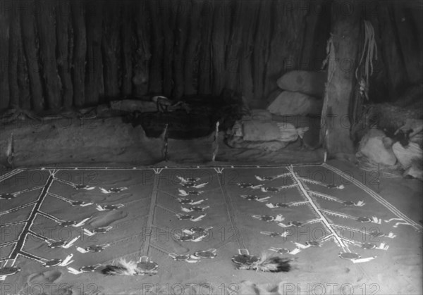 Sand painting, Wind Doctor's ceremony-Navaho, c1905. Creator: Edward Sheriff Curtis.