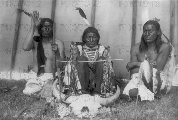 Hu Kalowa Pi, the altar complete, 1907, c1907. Creator: Edward Sheriff Curtis.