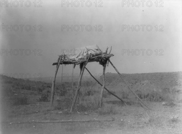 A burial platform-Apsaroke, c1908. Creator: Edward Sheriff Curtis.