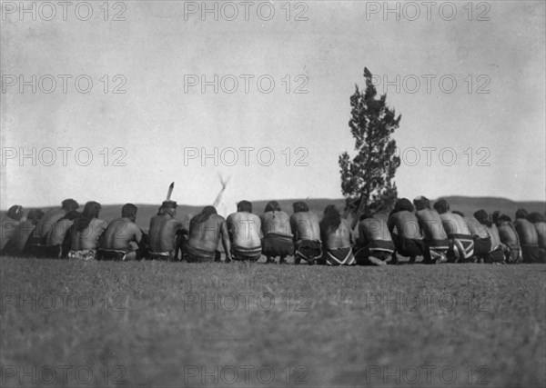 Arikara medicine fraternity-The prayer, c1908. Creator: Edward Sheriff Curtis.