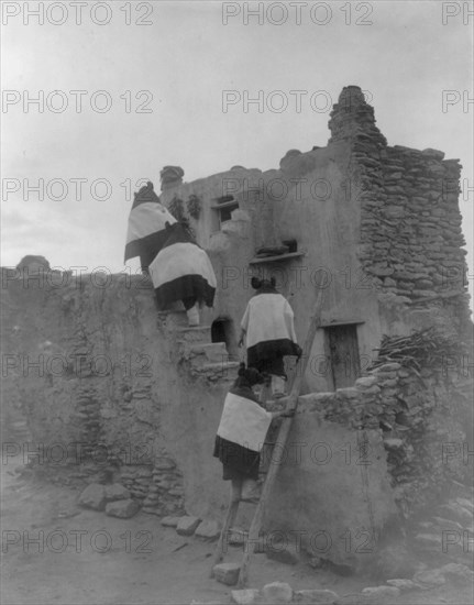 Walpi homes-Hopi, c1907. Creator: Edward Sheriff Curtis.