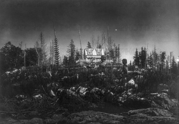 Mamalelekala chief's mortuary house, c1914. Creator: Edward Sheriff Curtis.