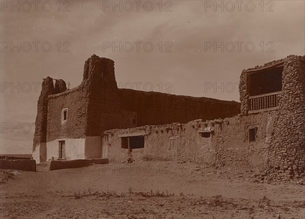 Mission and church at Acoma, c1905. Creator: Edward Sheriff Curtis.