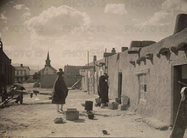 Street Scene-San Juan, c1927. Creator: Edward Sheriff Curtis.