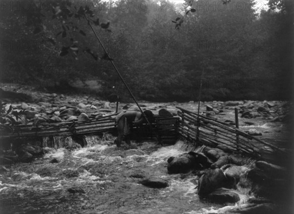 Hupa trout trap, c1923. Creator: Edward Sheriff Curtis.