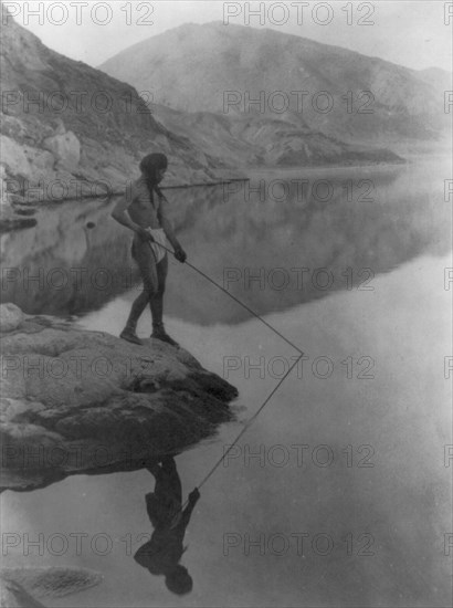 Shores of Walker Lake-Paviotso, c1924. Creator: Edward Sheriff Curtis.