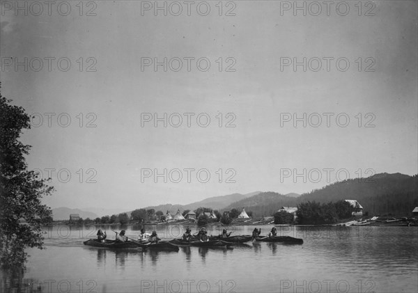 Kalispel scene, c1910. Creator: Edward Sheriff Curtis.