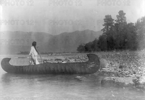 Country of the Kutenai [Flathead Lake, Montana], c1910. Creator: Edward Sheriff Curtis.