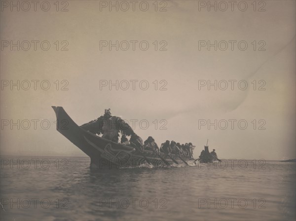 Tenaktak wedding guests, c1914. Creator: Edward Sheriff Curtis.