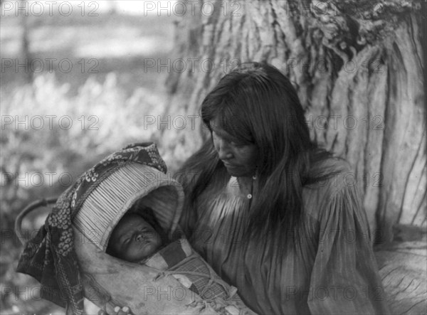 Mizheh and babe, c1906. Creator: Edward Sheriff Curtis.