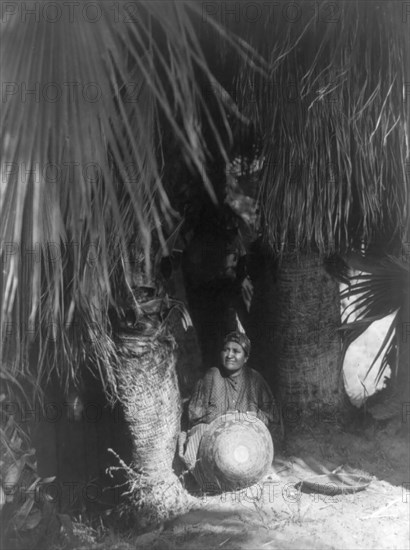 Under the palms-Cahuilla, 1905, c1924. Creator: Edward Sheriff Curtis.