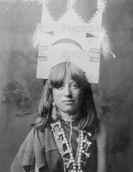 Tablita woman dancer-San Ildefonso, c1905. Creator: Edward Sheriff Curtis.