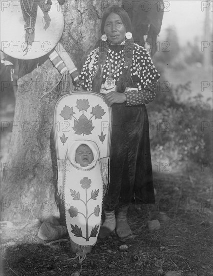 Flathead mother, c1910. Creator: Edward Sheriff Curtis.