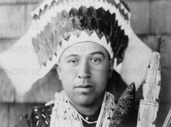 Tolowa dancing head-dress, c1923. Creator: Edward Sheriff Curtis.