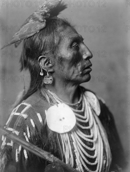 Medicine Crow-Apsaroke, c1908. Creator: Edward Sheriff Curtis.