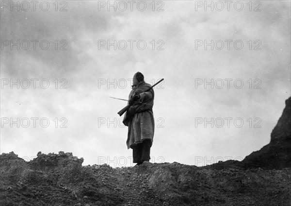 The mountain sheep hunter-Sioux, c1905. Creator: Edward Sheriff Curtis.