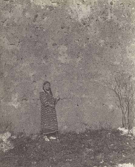 The wife of Plenty Coups, 1908. Creator: Edward Sheriff Curtis.