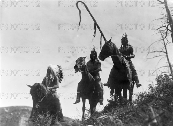 Apsaroke War Group, c1905. Creator: Edward Sheriff Curtis.