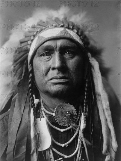 White Man Runs Him, Apsaroke, c1908. Creator: Edward Sheriff Curtis.