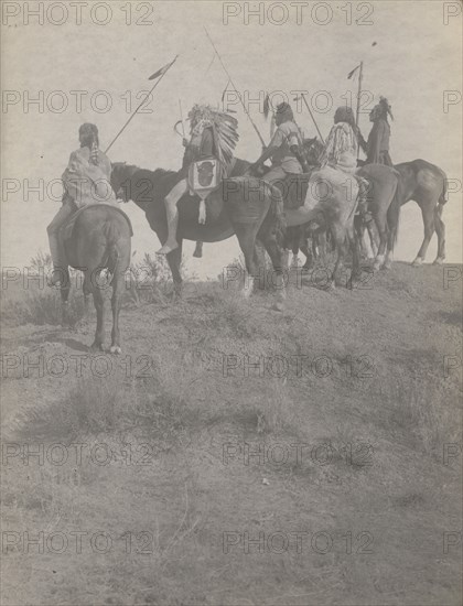 Overlooking the Little Horn, 1908. Creator: Edward Sheriff Curtis.