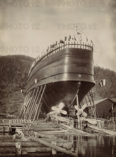 Ice-Breaking Ferry "Baikal", 1899. Creator: Akselrod.