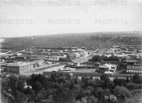 Merchant estates of Kyakhta, end of 19th century. Creator: Nikolai Apollonovich Charushin.