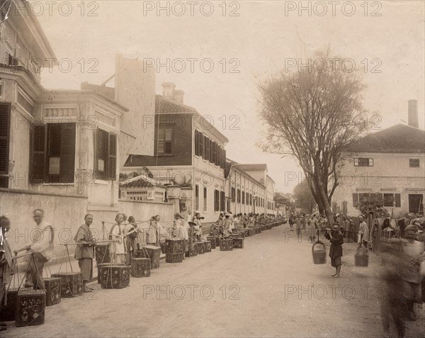 Tea queue, end of 19th century. Creator: Nikolai Apollonovich Charushin.