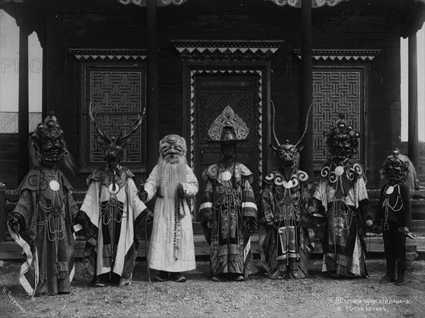 Gusinoozersky datsan. Masks of gods, early 19th century. Creator: Nikolai Apollonovich Charushin.