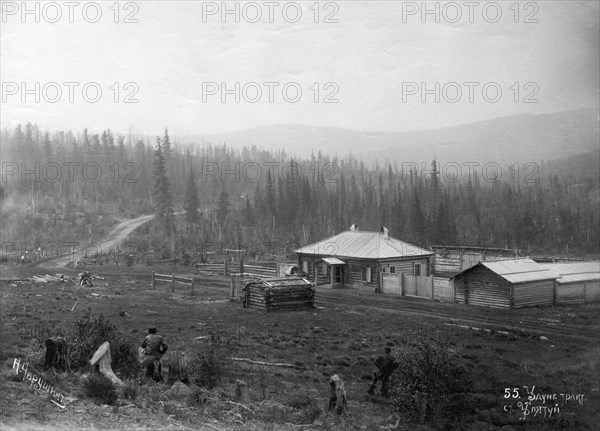 Udungui trade route: Ulyatui village, end of 19th century. Creator: Nikolai Apollonovich Charushin.