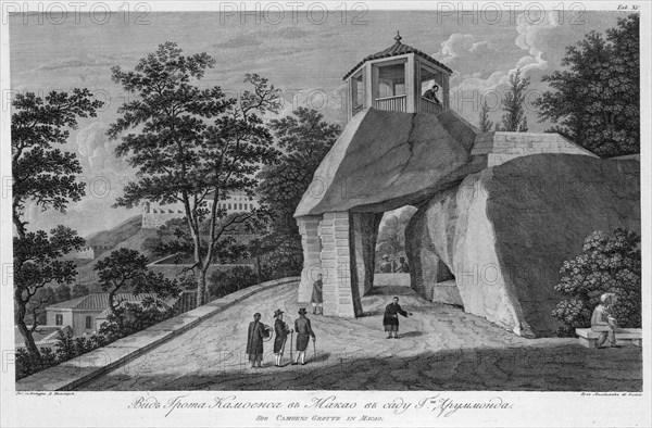 View of the Camoes Grotto in Mr. Drummond's Garden, 1813. Creator: Ivan Vasil'evich Chesky.