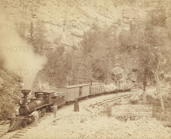 Giant Bluff Elk Canyon on Black Hills and Ft P RR, 1890. Creator: John C. H. Grabill.