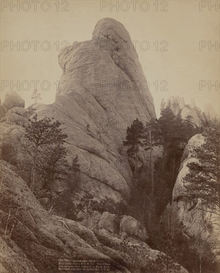 Calamnity [ie Calamity] Peak Near Custer City on B & M R'y Title of Peak from the most noted...1891. Creator: John C. H. Grabill.