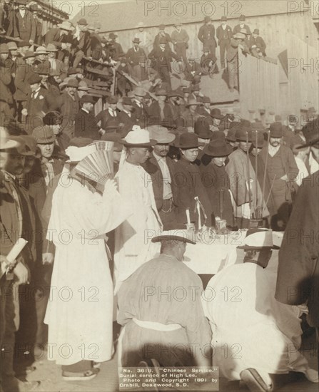 Chinese service Burial service of High Lee, 1891. Creator: John C. H. Grabill.