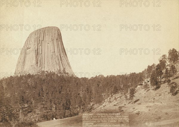 Devil's Tower Devil's Tower or Bear Lodge (Mato [ie Mateo] Tepee of the ..., 1888. Creator: John C. H. Grabill.