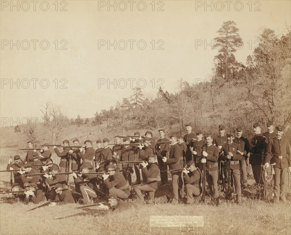 Company "C," 3rd US Infantry near Fort Meade, So Dak, 1890. Creator: John C. H. Grabill.