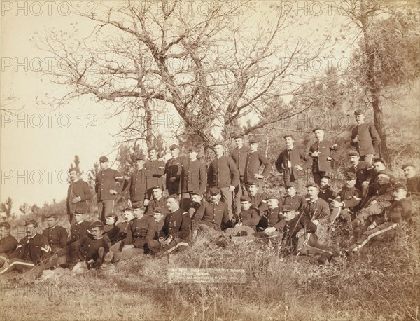 Company "C," 3rd US Infantry near Fort Meade, So Dak, 1890. Creator: John C. H. Grabill.