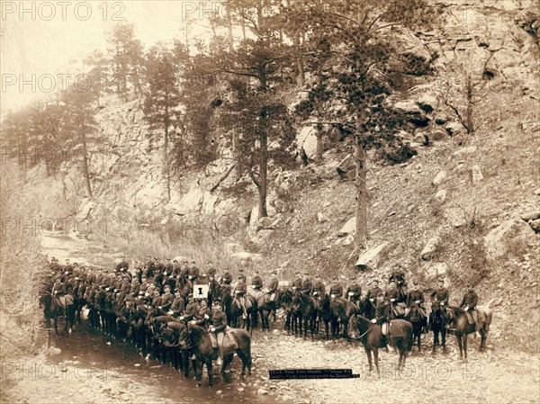 Near Fort Meade "I" troop, 8th Cavalry, 1889. Creator: John C. H. Grabill.