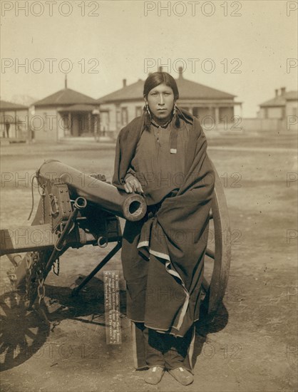 Tasunka, Ota (alias Plenty Horse[s]), the slayer of Lieut Casey, near Pine Ridge, SD, 1891. Creator: John C. H. Grabill.